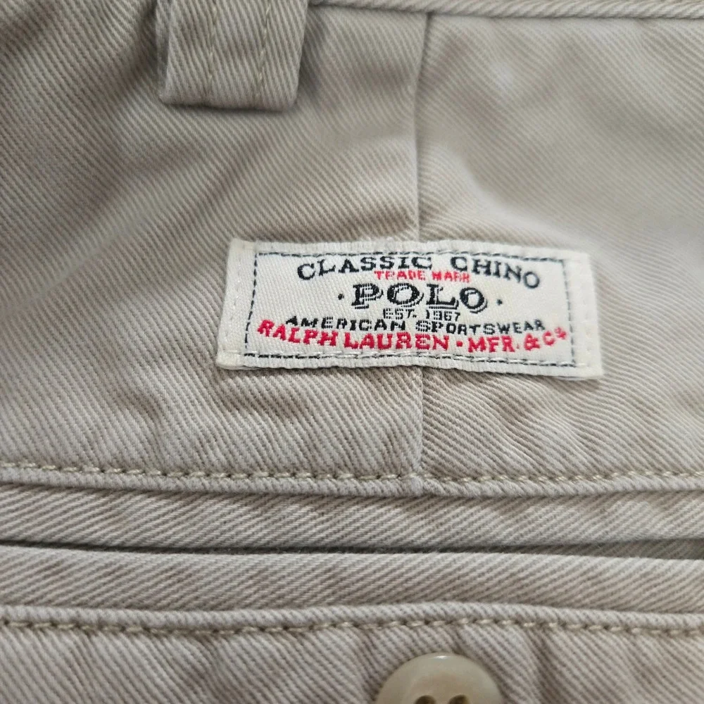 Polo Ralph Lauren Chino Pants Mens 34x32 Khaki Beige Philip Pant Classic Fit